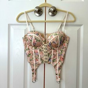 NWT Floral Bustier Top